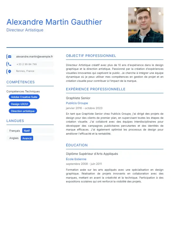 Plantilla de currículum Línea Profesional - Clásico